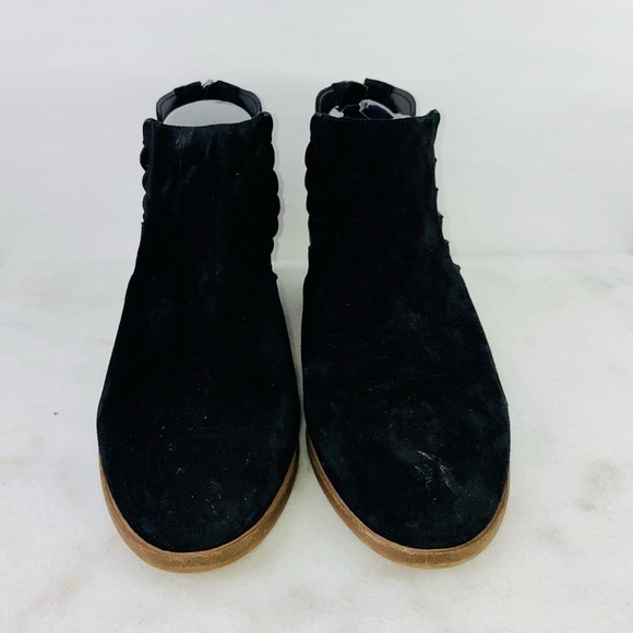 Vince Camuto Black Suede Prestetta Braided Ankle Bootie - Picture 4 of 11